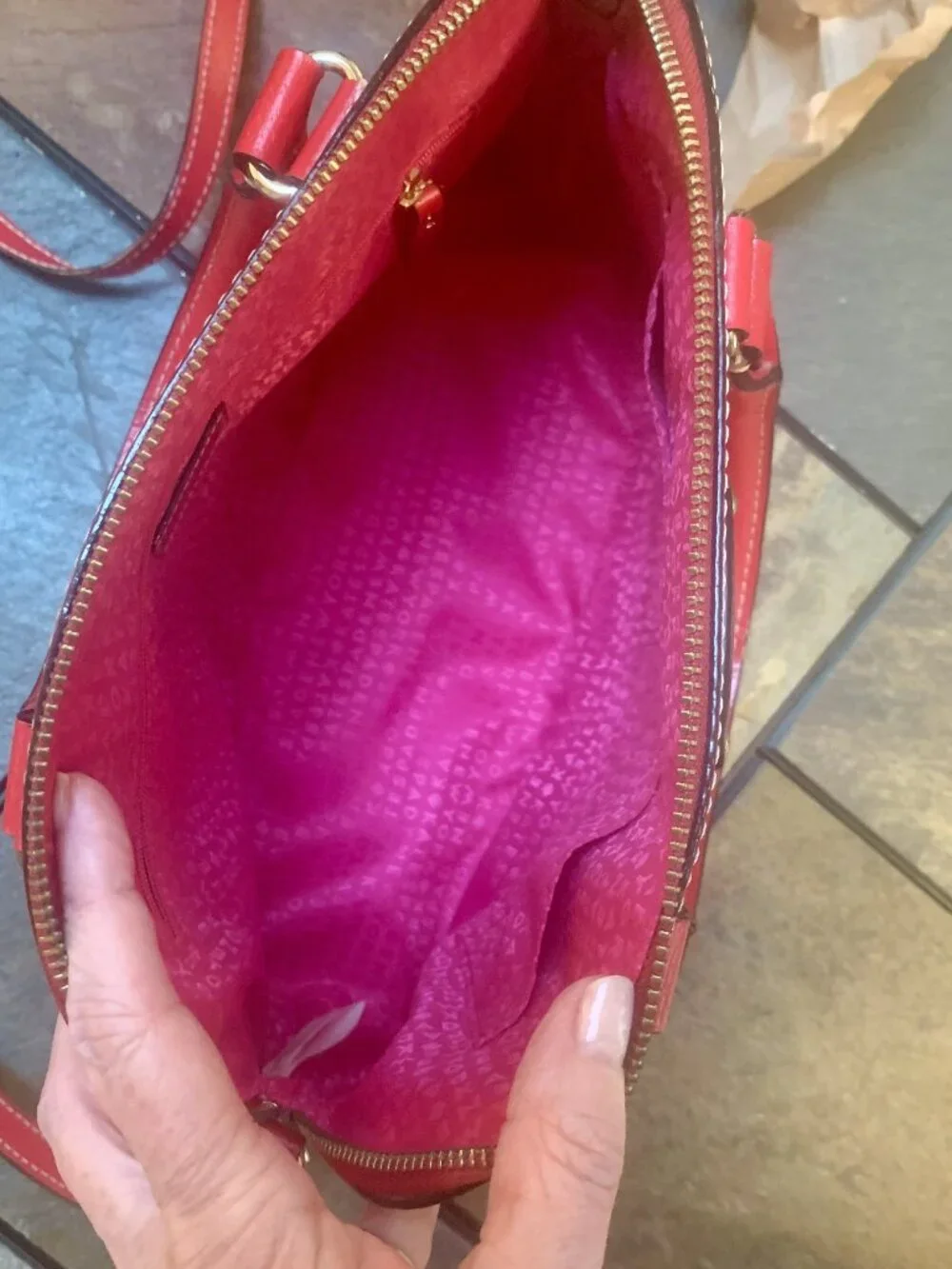 KATE SPADE Wellesley Rachelle Red Leather Satchel Crossbody Bag